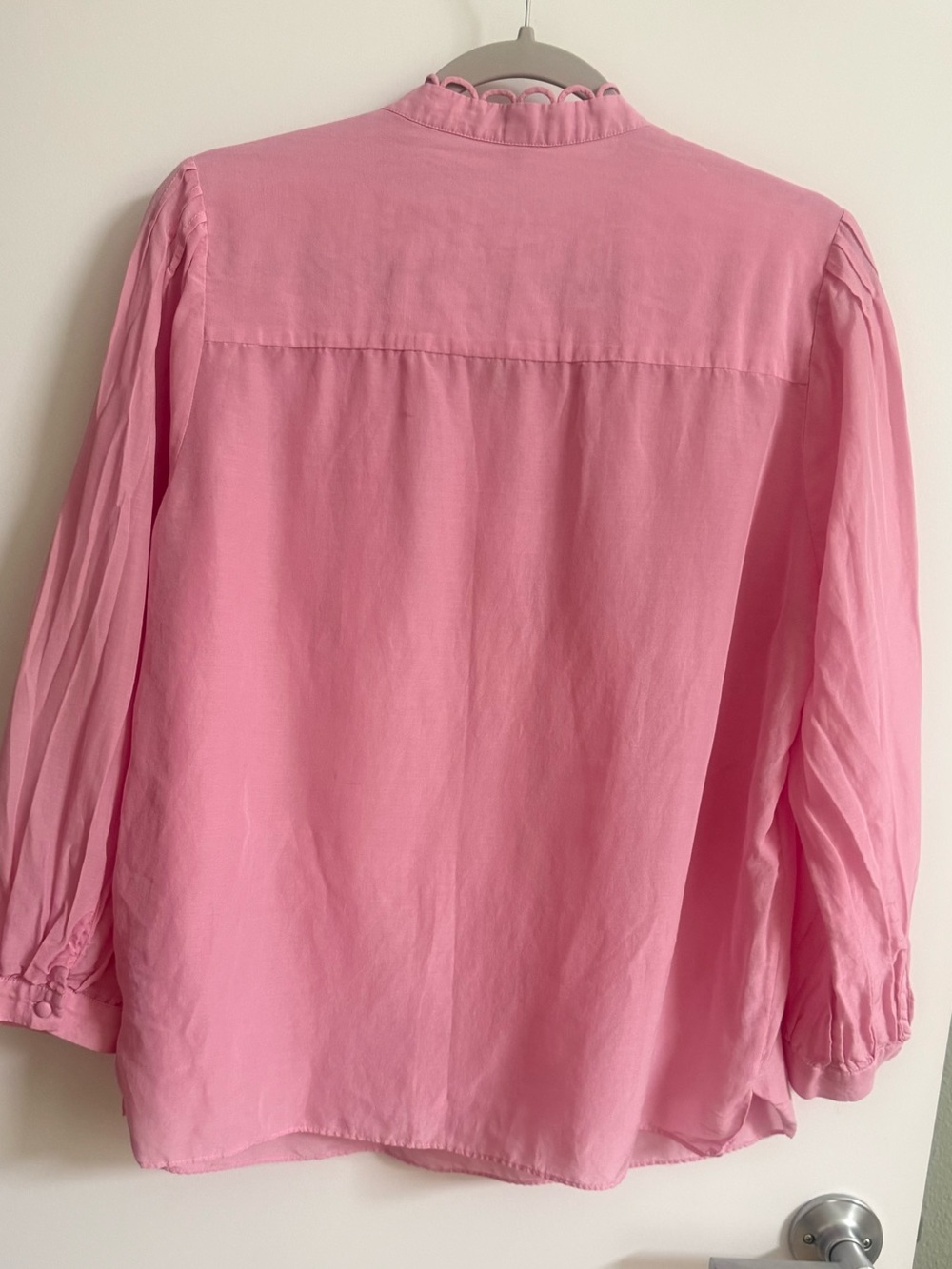 REISS Ashlyn Silk Cotton Blouse Spring Pink US10/Medium - Picture 5 of 8
